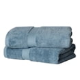 thumbnail image 2 of Superior 800 GSM Egyptian Cotton Heavyweight Bath Towel Set of 2, Denim Blue, 2 of 7
