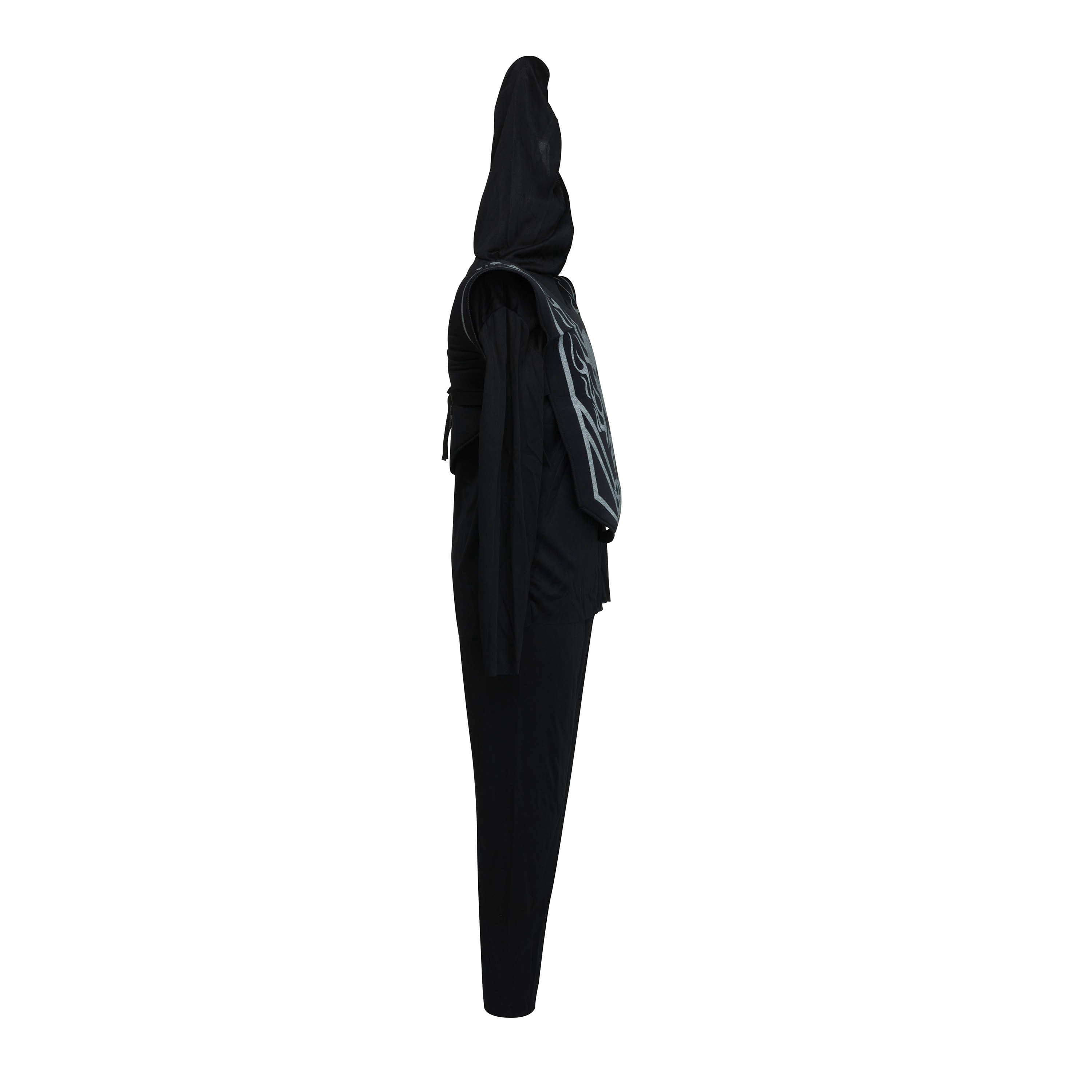 Skull Ninja Halloween Costume for Children, Silver/Black, Boy's Size XL (14/16), by Way to Celebrate