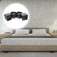 thumbnail image 6 of 4pcs Square Furniture Risers Rubber Bed Risers Table Chair Height Lift Riser, 6 of 10