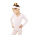 thumbnail image 4 of Petite Etoile Dancewear Toddler Girls Long Sleeve Pink Leotard-Bonus Headband for Ballet & Dance-Size 3T, 4 of 5