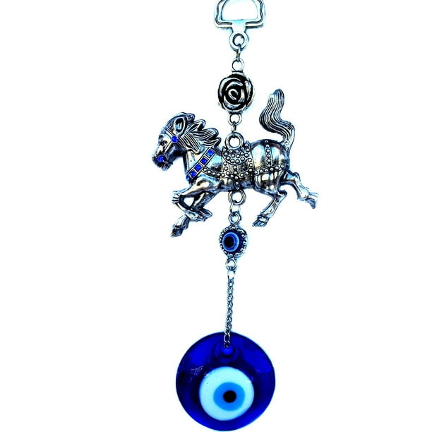Blue Evil Eye with Tribute Zodiac Horse Design Decor ...
