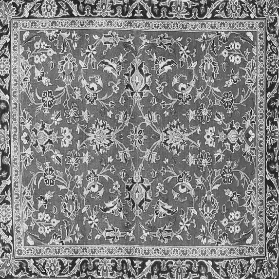 Ahgly Company Indoor Square Persian Gray Traditional Area Rugs, 5' Square