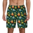 thumbnail image 2 of Picia Colorful Elephants pattern Mens Swim Trunks with Compression Liner Stretch Beach Shorts Quick Dry with Zipper Pockets No-Chafing Board Shorts-Small, 2 of 9
