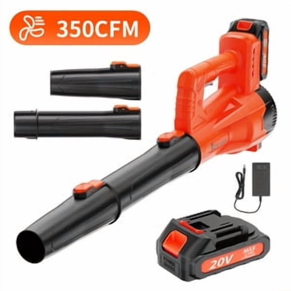 High Power Cordless Leaf Blower with Battery, 580CFM/160MPH, Extension Nozzle, Lightweight Portable for Lawn Yard Snow Pet Hair, Ideal Christmas Gift, Local Warehouse Shipping