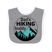 Inktastic Dad's Hiking Buddy with Mountains and Trees Boys or Girls Baby Bib