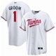thumbnail image 1 of Camiseta clásica de béisbol blanca de los Minnesota Twins #1 Groom's Home, con número de estrella bordado.-L, 1 of 2