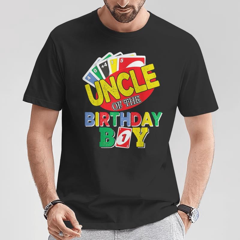 Uncle Of The Uno Birthday Boy Uno Birthday Boy TShirt