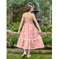 thumbnail image 3 of Arshiner Girls Spaghetti Strap Dress Tiered Cami Maxi Sundress with Pockets | Girls Summer Dresses for Kids 6-14 Years, 3 of 4
