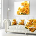 thumbnail image 2 of Designart Orange Flowers Chrysanthemum - Floral Throw Pillow - 16x16, 2 of 4