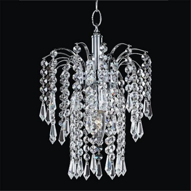 Glow Lighting 532TD9SP-7C Cascade 9 in. Traditional Crystal Pendant
