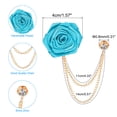 thumbnail image 2 of Pin de solapa de rosa Uxcell para hombres, accesorios de traje, pines florales verdes, 2 of 6