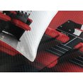 thumbnail image 4 of Ambesonne Movie Theater Quilted Bedspread Set 3 Pcs, 3D Theater Seats, Queen Size, Red Black White, 4 of 5