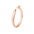 thumbnail image 3 of 14K Rose Gold 3x25mm D/C Inside & Outside Hoops - Women, 3 of 4