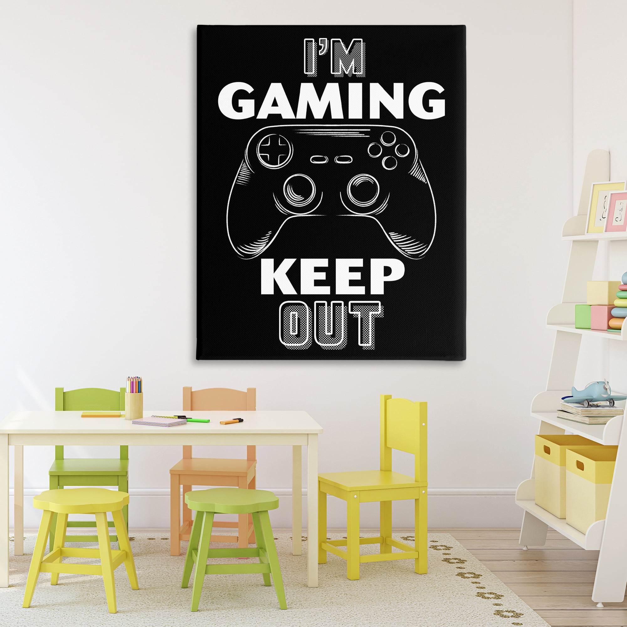 Stupell Industries I'm Gaming Keep Out Canvas Wall Art, design by Marcus Prime