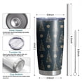 thumbnail image 6 of 20oz Tumblers Dark Blue Christmas Tree Pattern Stainless Steel Vacuum Insulated Double Wall Travel Tumbler Cups Mug with Lid and Straw,Cleaning Brush for Cold & Hot Drinks, 6 of 7
