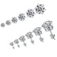 thumbnail image 4 of 6 pares de pendientes sencillos de circonita, pendientes creativos, delicados y elegantes., 4 of 6