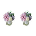 thumbnail image 2 of Matsuzay 2 pack/lote de flores artificiales en jarrón, aspecto elegante y realista, larga duración, bajo mantenimiento jarrón morado+blanco 2Conjunto, 2 of 6