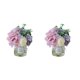 thumbnail image 2 of Matsuzay 2 pack/lote flores artificiales de larga duración en jarrón para belleza jarrón morado+blanco 2Conjunto, 2 of 6