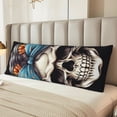 thumbnail image 6 of Lsque Bow Flower Skull Body Pillow Case Cover,Ultra-Soft Microfiber Bed Pillow Cases 20x54 inches,Elegant Bedding,Breathable Durable Pillow Cover with Envelope Closure, 6 of 8