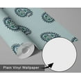 thumbnail image 6 of S4Sassy Paisley Buta Wallpaper - Asian Style Wall Covering, 25" x 120" Self-Adhesive Wallpaper, Decorative Wall Wrap, Easy DIY Decor For Bedroom, Living Room, Living Spaces - Green, 6 of 8