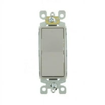 Leviton  15 A 120-277 V Gray Decora Rocker 3-Way Switch