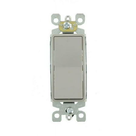 Leviton  15 A 120-277 V Gray Decora Rocker 3-Way Switch
