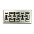 thumbnail image 1 of 10 in. W x 4 in. H Floor Register in Wicker Design and Satin Nickel for Duct Opening of 10 in. W. x 4 in. H, 1 of 3