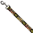 thumbnail image 2 of DC Comics Pet Leash, Dog Leash, Vintage DC Comics Superhero and Logos Collage Black, 4 Feet Long 1.0 Inch Wide, 2 of 4