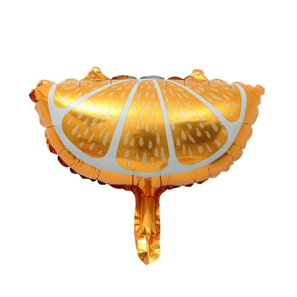Bearachild Globo de fiesta de papel de aluminio con forma de fruta, decoración navideña pequeña, decoraciones para el hogar, superficie gruesa, Kits de decoración para fiestas Naranja