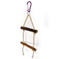 thumbnail image 3 of Flmtop Parrot Bird Climb Hanging Toy Log Standing Bar Stick Ladder Rope Pet Cage Decor Wood Color, 3 of 8