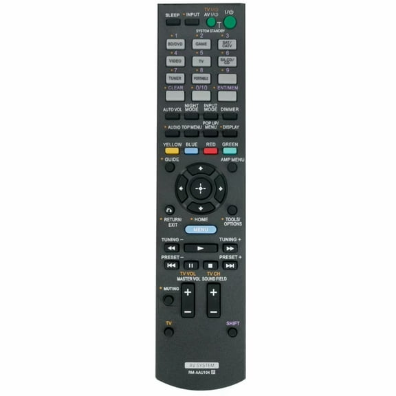 New RM-AAU104 Remote Control for Sony 3D AV Audio Video Receiver STR-DH520 STRDH520 1-489-343-11