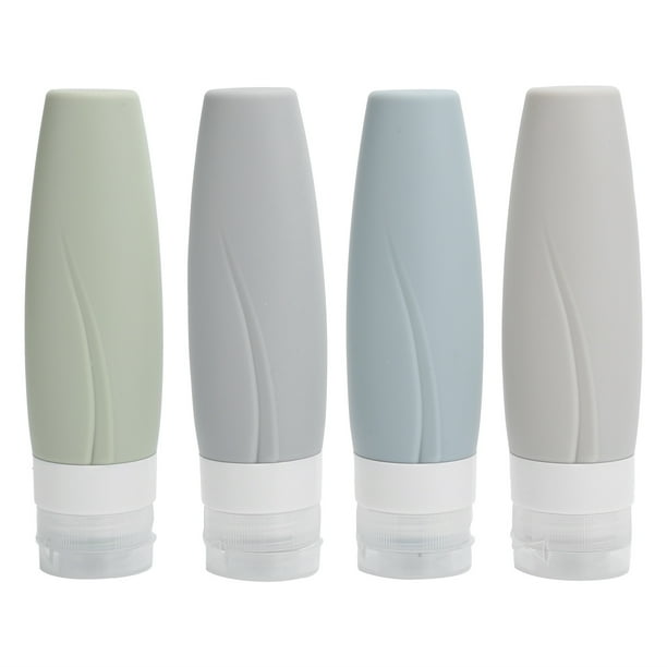 Botella dispensadora vacía de silicona, envase rellenable, champú, gel de baño, botella de viaje, 90 ml