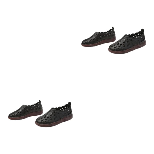 Minnieouse Zapatos planos de mujer Calzado cómodo y elegante para el diario Sandalias de mujer 2023 Zapatos Suela blanda Ligero negro 39 negro treinta y nueve 2Conjunto