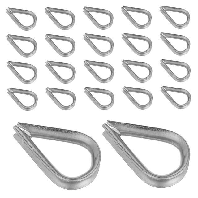 Raindrops 100Ud Terminales De Acero Inoxidable Para Cable Cuerda Uso Pesado Y Exteriores