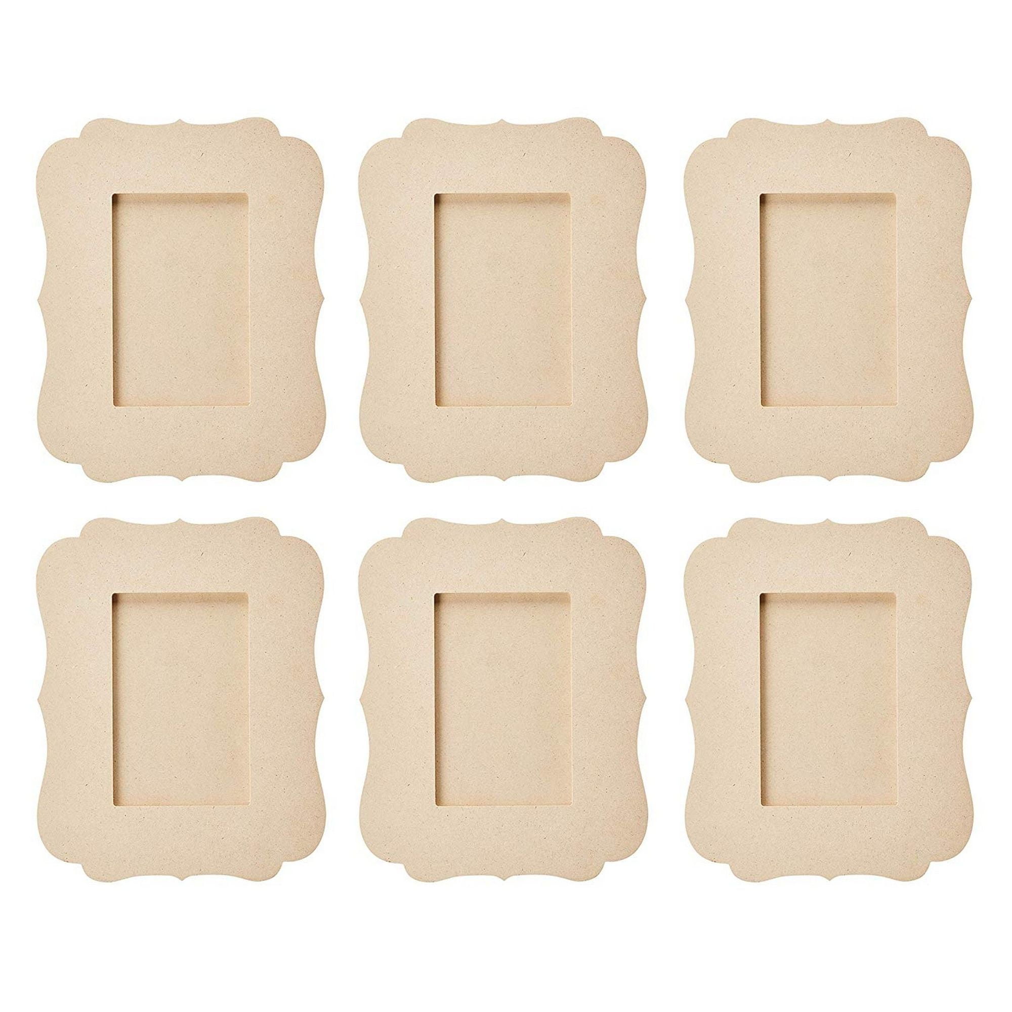 Unfinished Wood Frame 6Pack Wooden Picture Frame, Victorian Picture