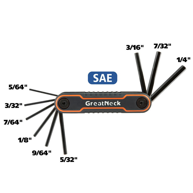 Allen Wrench Sizes, Chart for Metric & SAE Hex Keys