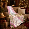 thumbnail image 3 of Romantic Garden Greenhouse Landscape Impressionist, Cozy Friendship Quote Scene, Warm Flannel Blanket for Living Room and Reading Nook, Art Lovers Friendship Gift, Artistic Home Decor, 3 of 9