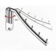 thumbnail image 3 of Wall Mounted Folding Hanger Rack with Swing Arm, Heavy Duty Stainless Steel Closet Organizer for Clothing Storage and Hanging System, 3 of 5