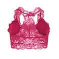 thumbnail image 3 of Atogsazn Plus Size Bralettes for Women Lace Lingerie Full Coverage Bar V Neck Tank Top Underwear Hot Pink XXXL, 3 of 3