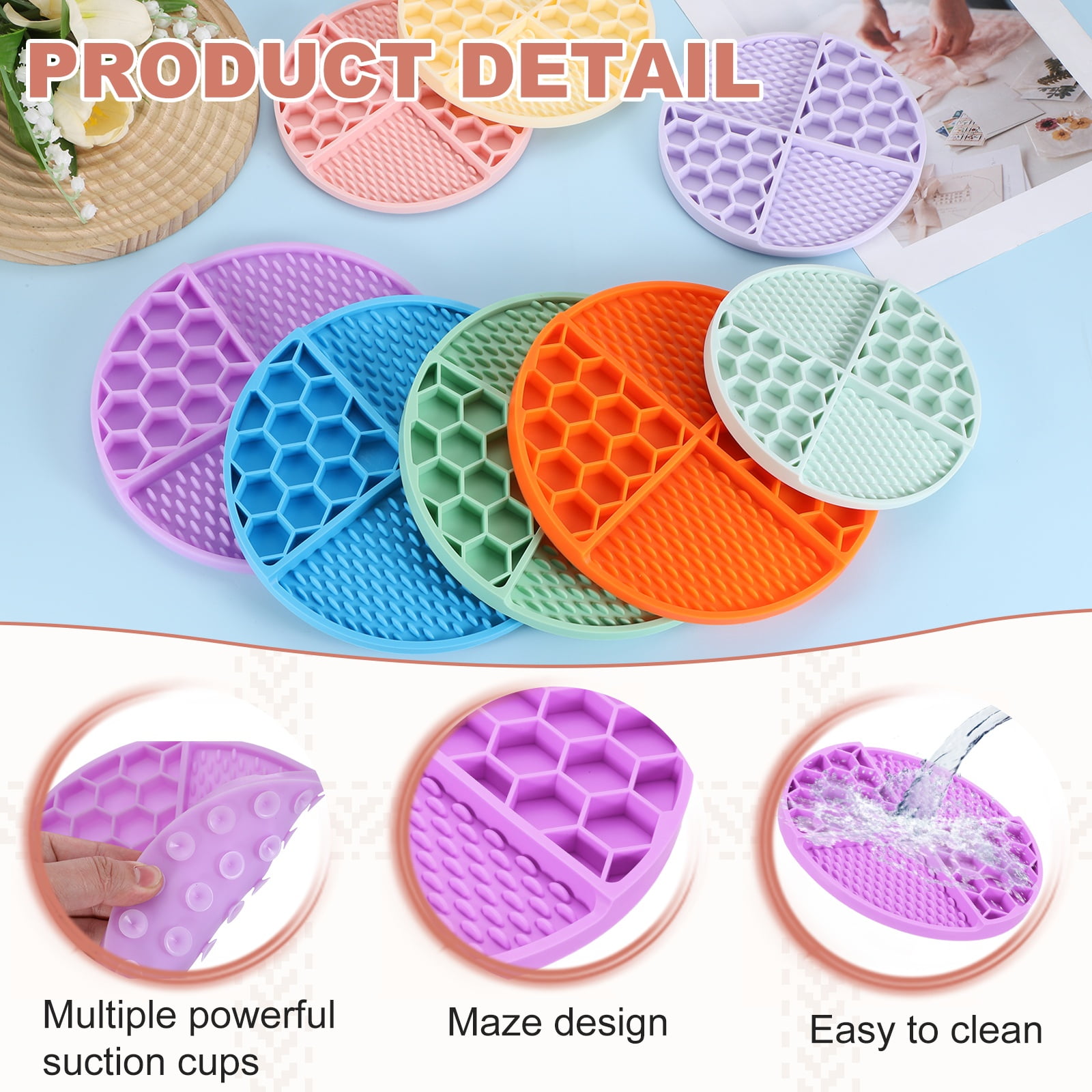 Uxcell Slow Feeder Dog Bowls, Puzzle Slow Eater Dog Food Bowl, (Violet & Diameter: 8.27"), Intended for Fast Eater Small / Medium Dogs / Helps Prevent Abdominal Gas Anti-Choking