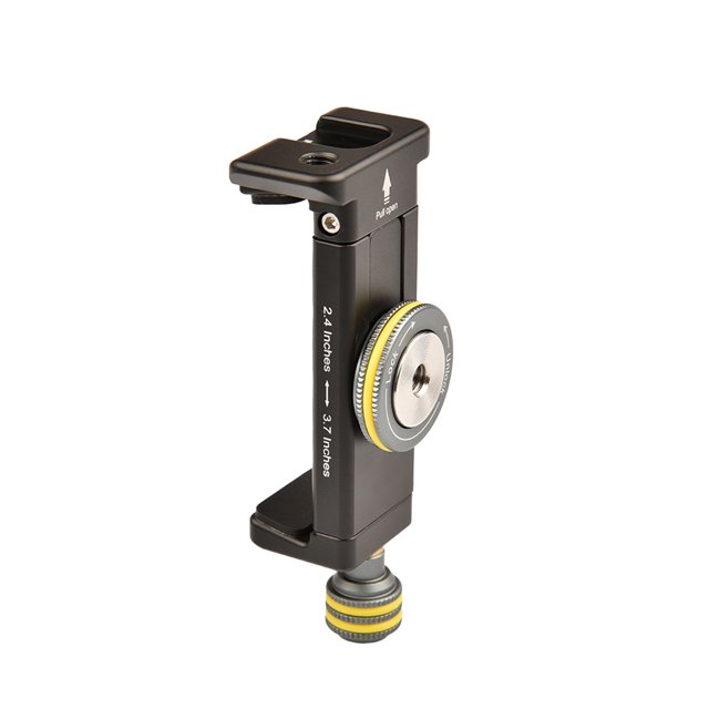 Andoer Smartphone Holder Clamp Tripod Mount with Standard Arca Swiss Mount Triple 1/4-inch Threads Cold Shoe Mount for Video Phone Microphone LED Light Mounting