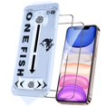 thumbnail image 1 of Protector de Pantalla de Vidrio Templado OneFish para iPhone 11/Xr, 1 of 7