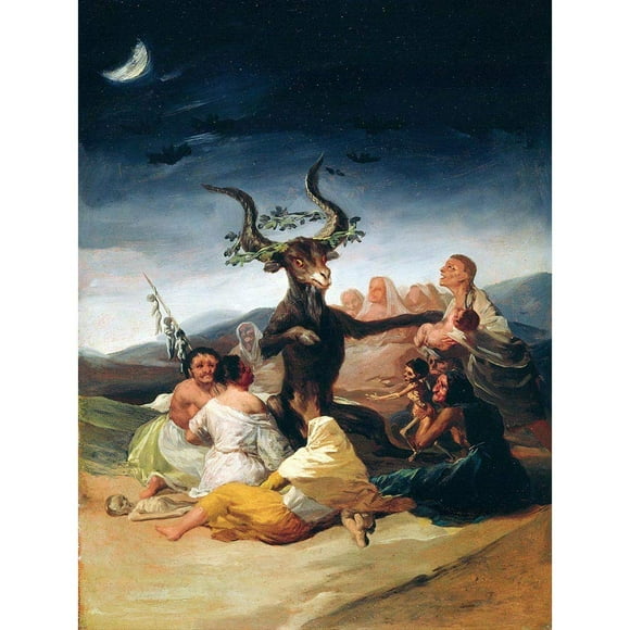 Painting Fantasy Landscape Goya Witches Sabbath Unframed Wall Art Print Poster Home Decor Premium