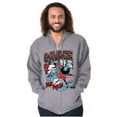 thumbnail image 4 of The Smurfs Kanji Keep Pushin Savage Men Big & Tall Zip Hoodie Brisco Brands 2X, 4 of 5