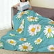 thumbnail image 5 of LHSHID Daisy Flowers Soft Warm Throw Blanket Lightweight Flannel Fleece Bed Blanket Gift for Girls Boys Men Women Chair Couch, 5 of 8