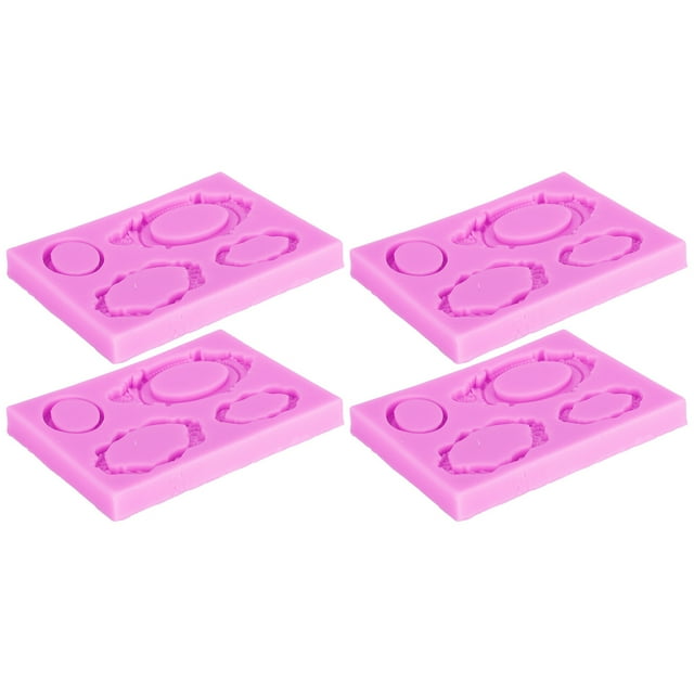 Photo Frame Silicone , Picture Frames Silicone Decorating Photo Frame Pink 4pcs For Home