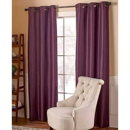 Grommet Top Blackout Curtain Sets Eggplant Walmart Com
