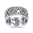thumbnail image 2 of Weave Celtic Oxidized Band Solid 925 Sterling Silver Thumb Ring Size 10, 2 of 5