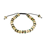TRIBE AZURE FAIR TRADE Tibetan Mala White Yak Bone Embedded Medicine Wrist Mala Bracelet
