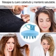 thumbnail image 4 of Masajeador de Cuero Cabelludo Cepillo de Silicona Azul para Uso Seco y Húmedo con Cerdas Suaves para, 4 of 8